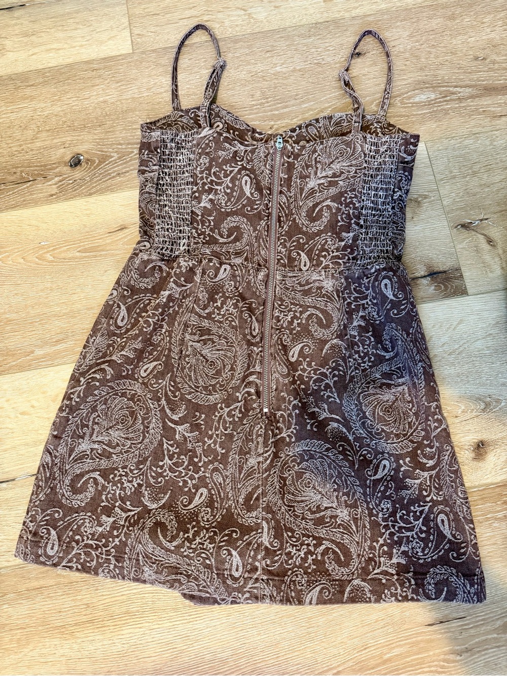 NWOT Amanda Uprichard Taylor Skort Romper in Brown Paisley Med - Picture 6 of 11
